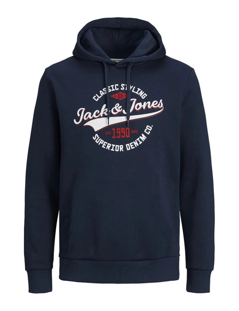 Jack & Jones - Jack & Jones Jwh Logo Sweat Hood  Azul