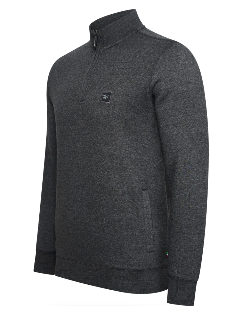 imagem de Cappuccino Italia Zip Sweater Antraciet Cinza1