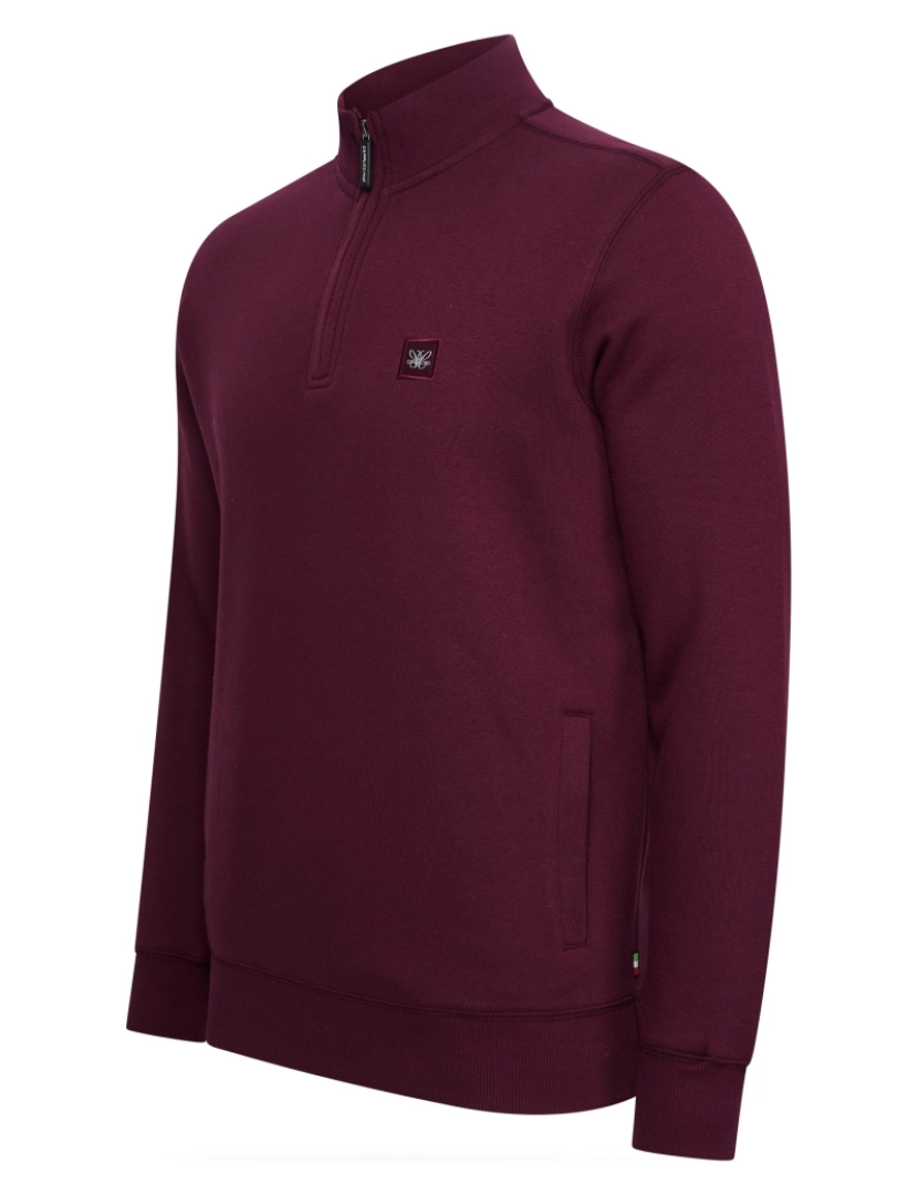 imagem de Cappuccino Italia Zip Sweater Burgundy Vermelho1