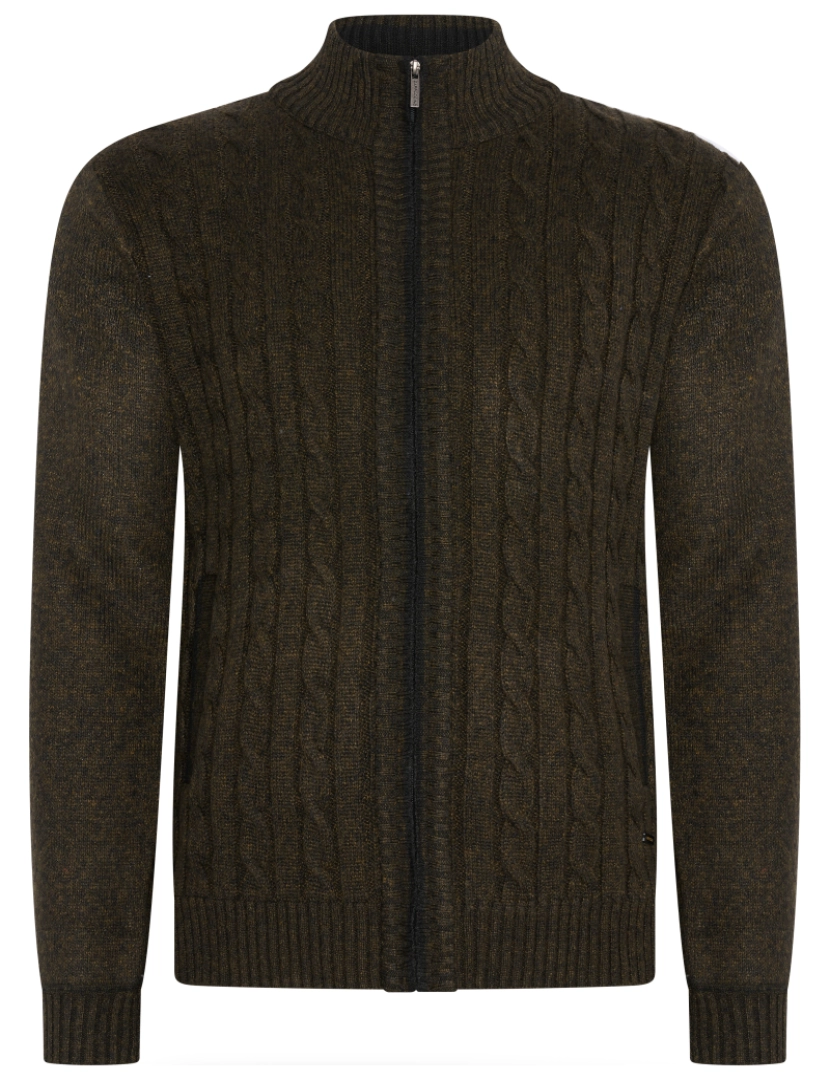 Cappuccino Italia - Cappuccino Italia Cable Cardigan Zwart Verde