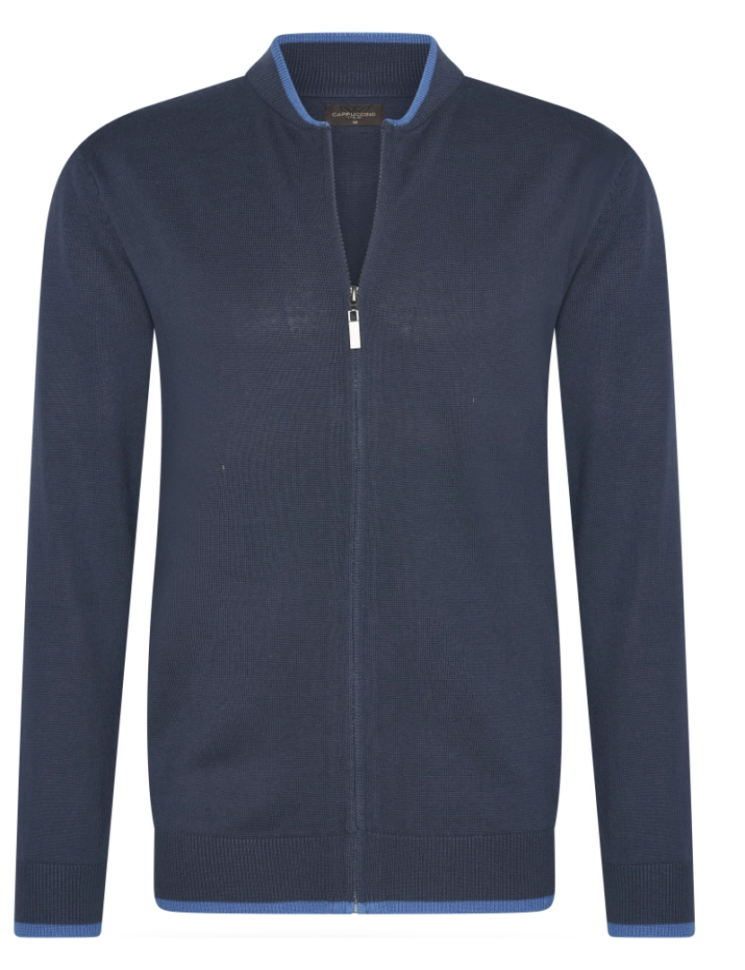 imagem de Cappuccino Italia Full Zip Cardigan Navy Azul1