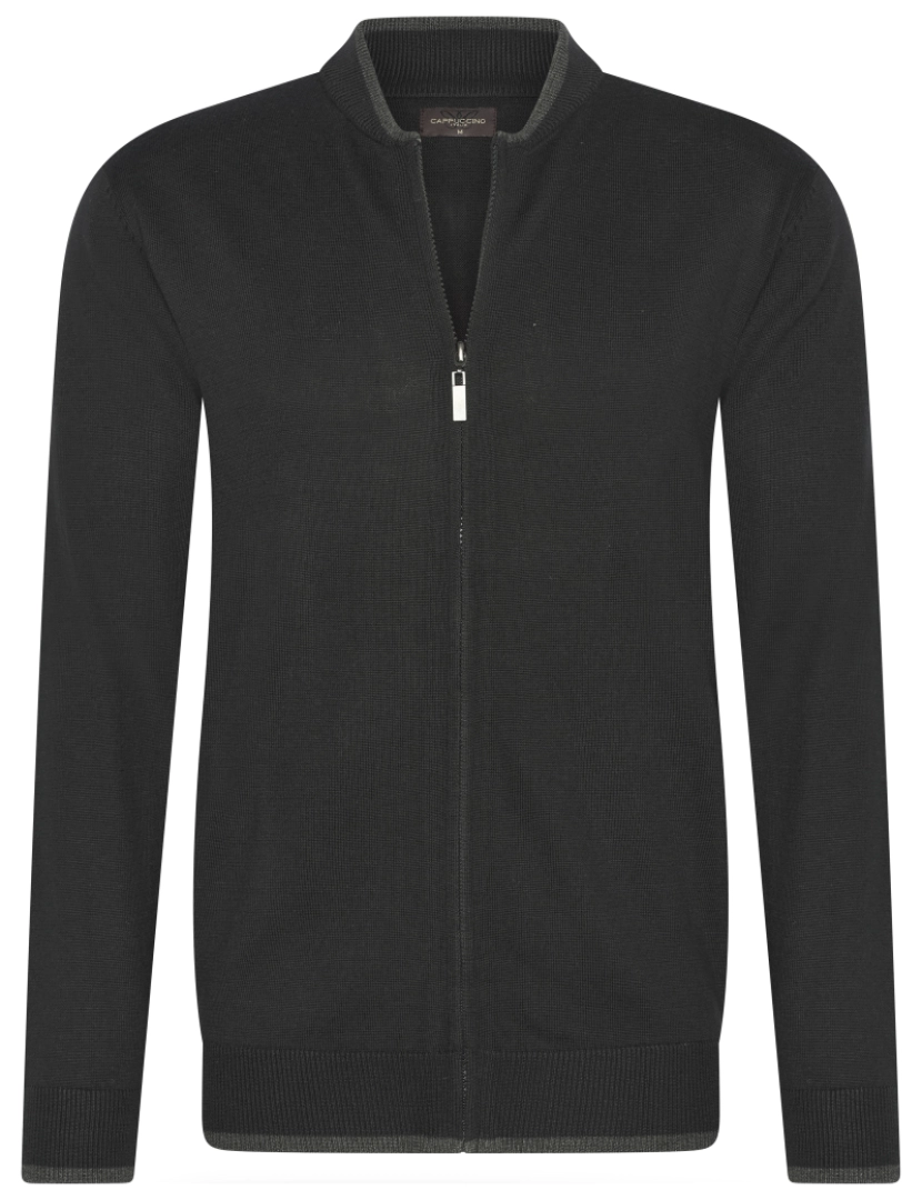 imagem de Cappuccino Italia Full Zip Cardigan Zwart Negro1