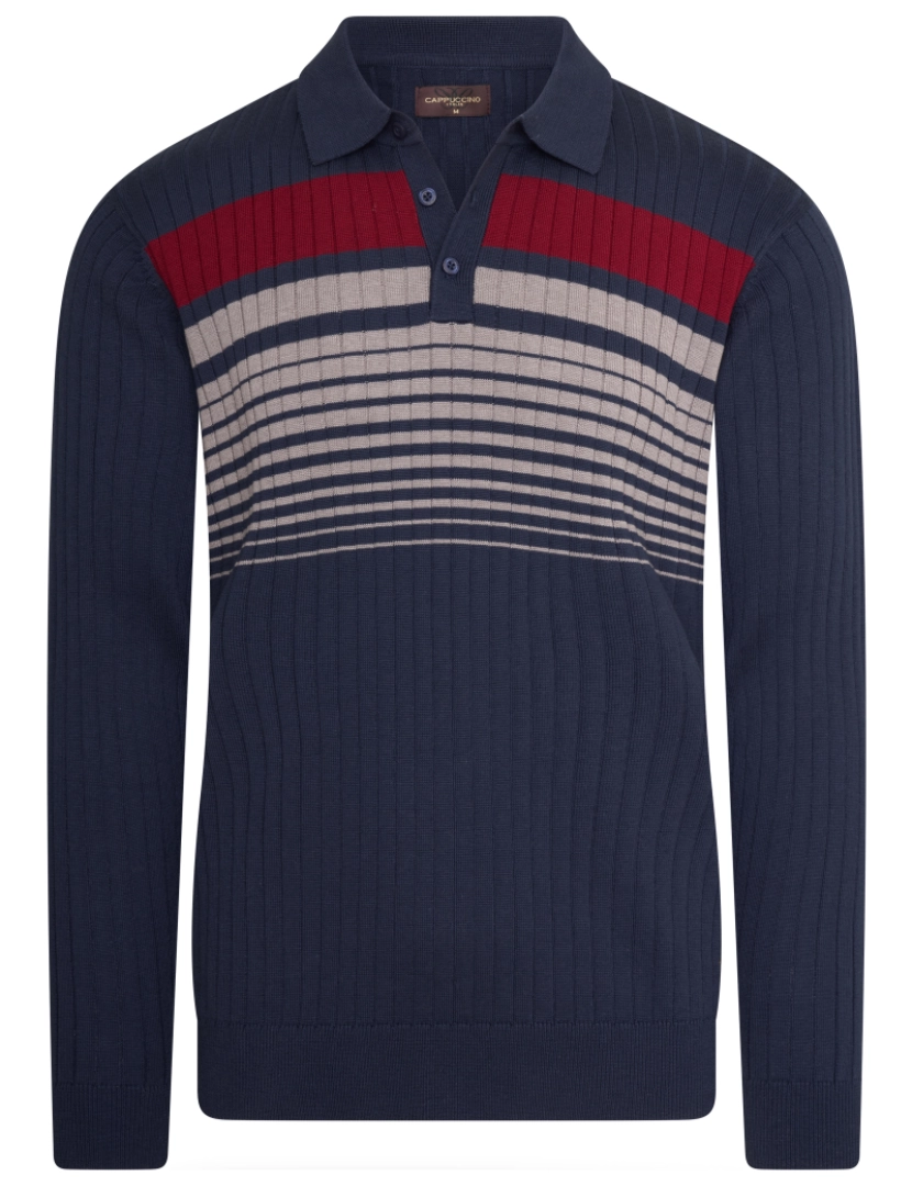 imagem de Cappuccino Italia L/S Knit Polo Azul1