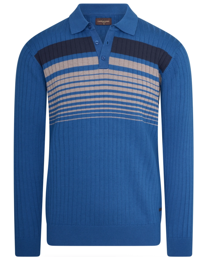 Cappuccino Italia - Cappuccino Italia L/S Knit Polo Azul