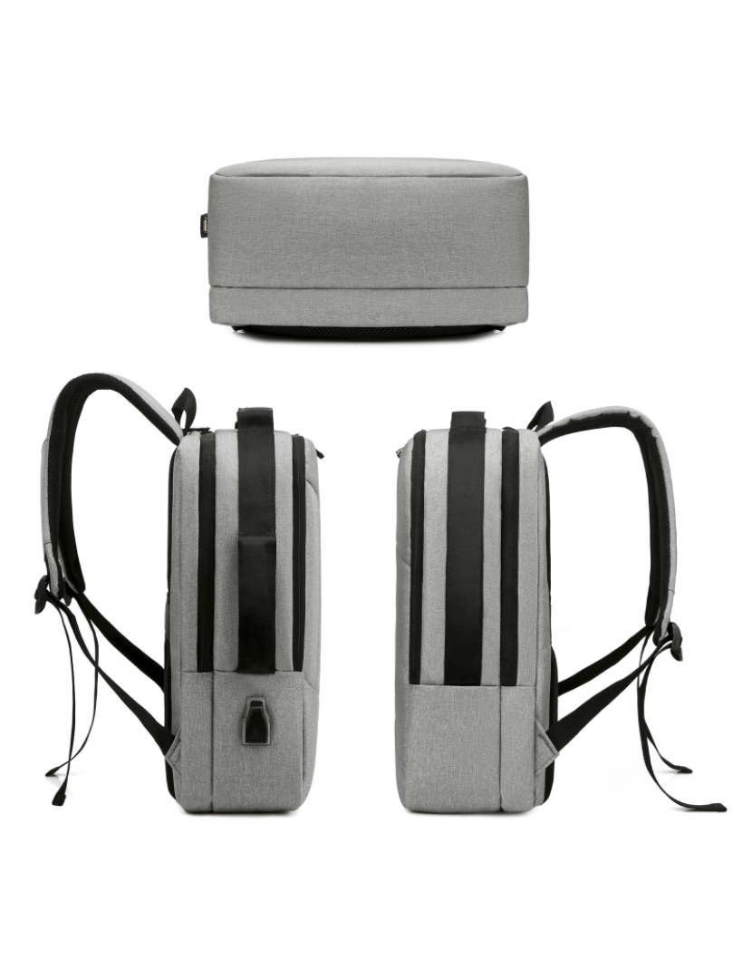 imagem de DAM Mochila para laptop com interface de carregamento USB. 30x13x42 cm. Cor preta8