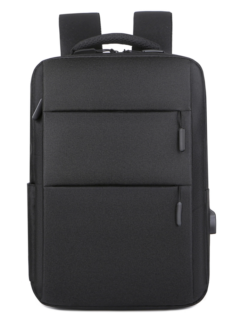 DAM - DAM Mochila para laptop com interface de carregamento USB. 30x13x44 cm. Cor preta