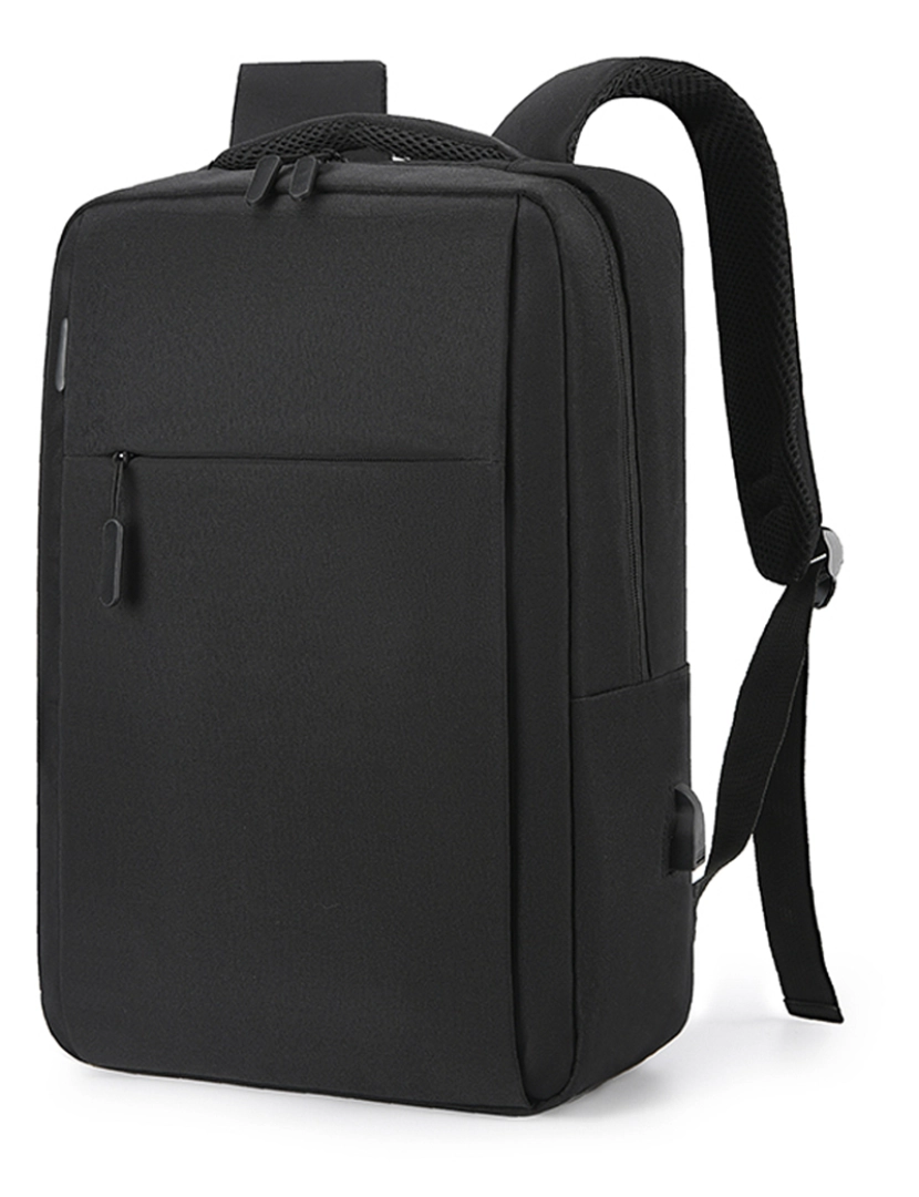 imagem de DAM Mochila para laptop com interface de carregamento USB. 30x13x48 cm. Cor preta2