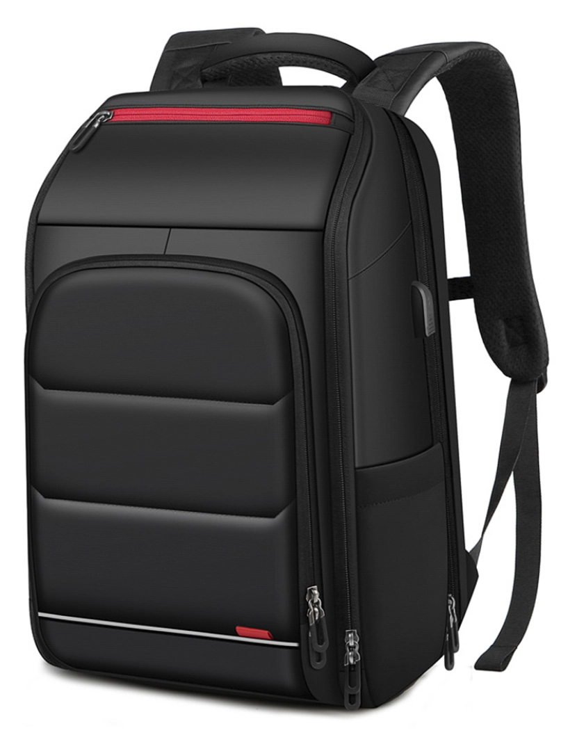 imagem de DAM Mochila para laptop com interface de carregamento USB. 30x14x47 cm. Cor preta2