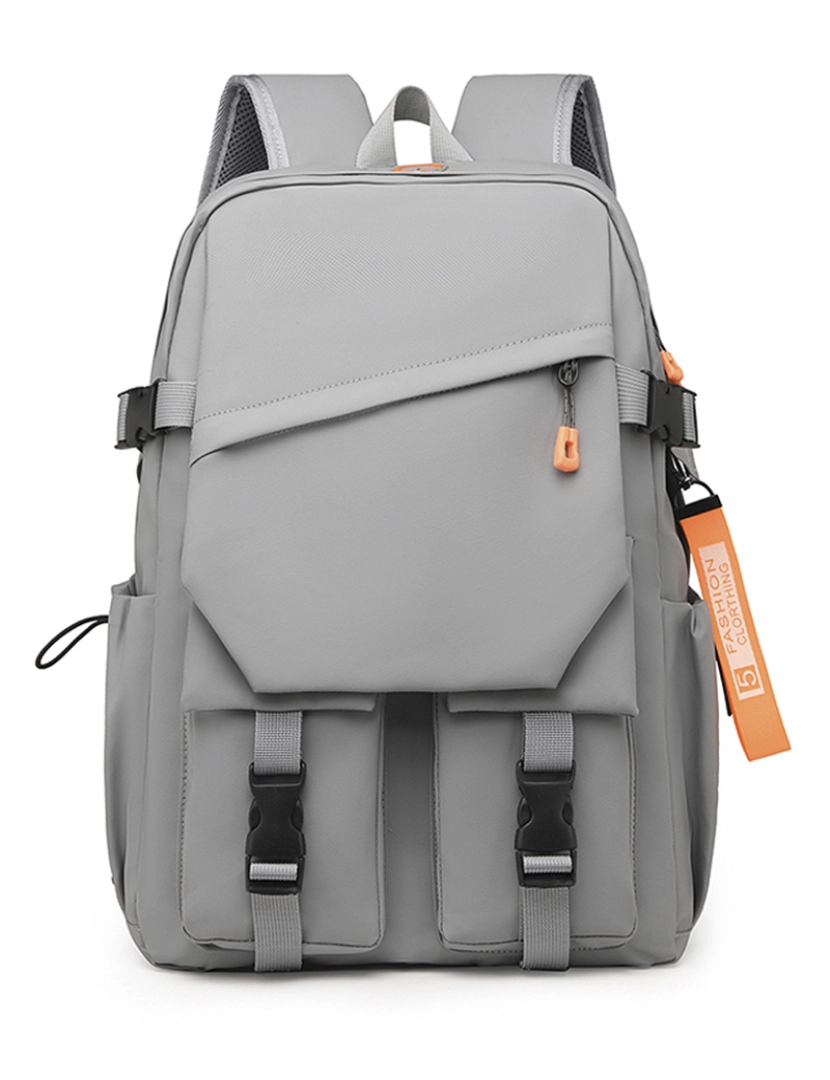 imagem de DAM Mochila para laptop com interface de carregamento USB. 30x15x44 cm. Cor cinzenta1