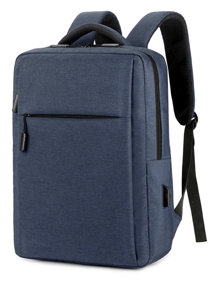 DAM - DAM Mochila para laptop com interface de carregamento USB. 29x12x41 cm. Cor azul