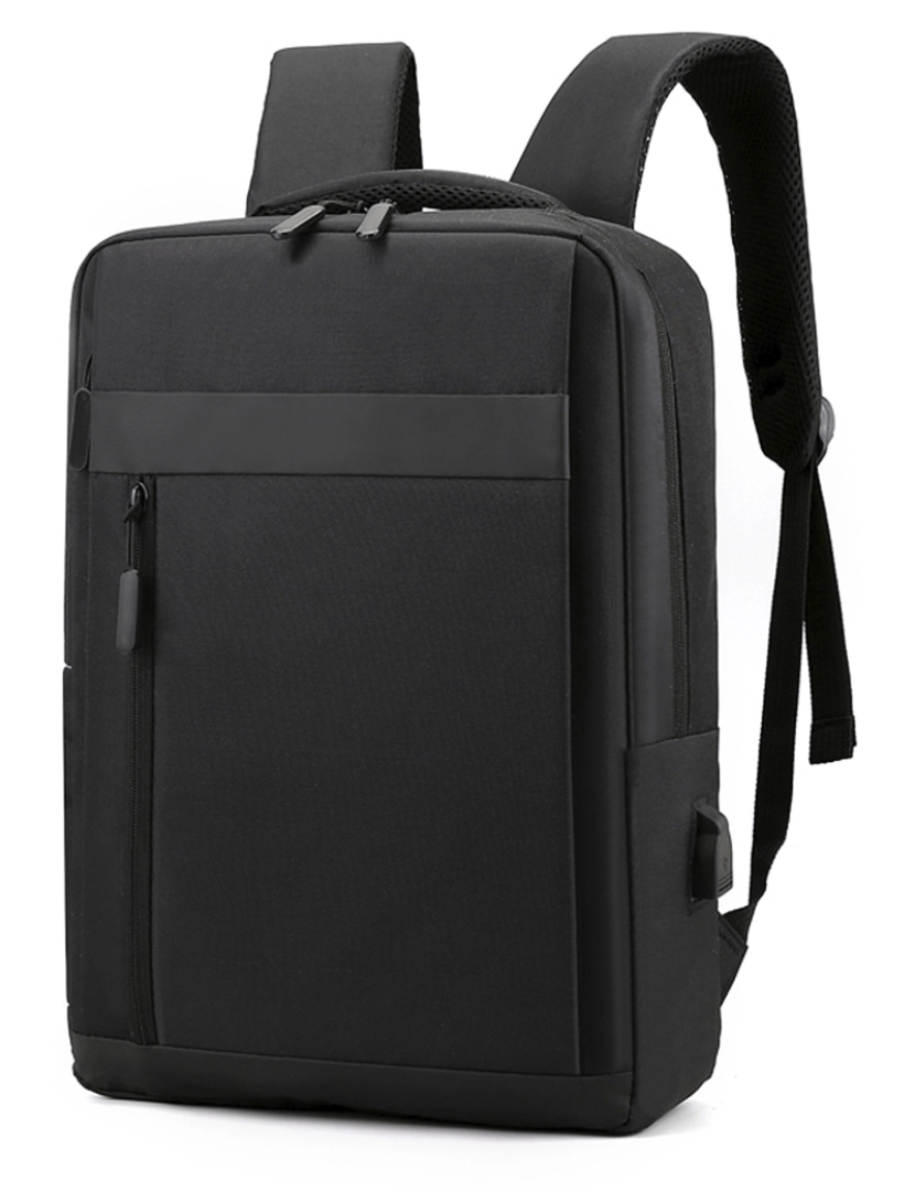 imagem de DAM Mochila para laptop com interface de carregamento USB. 28x11x40 cm. Cor preta2