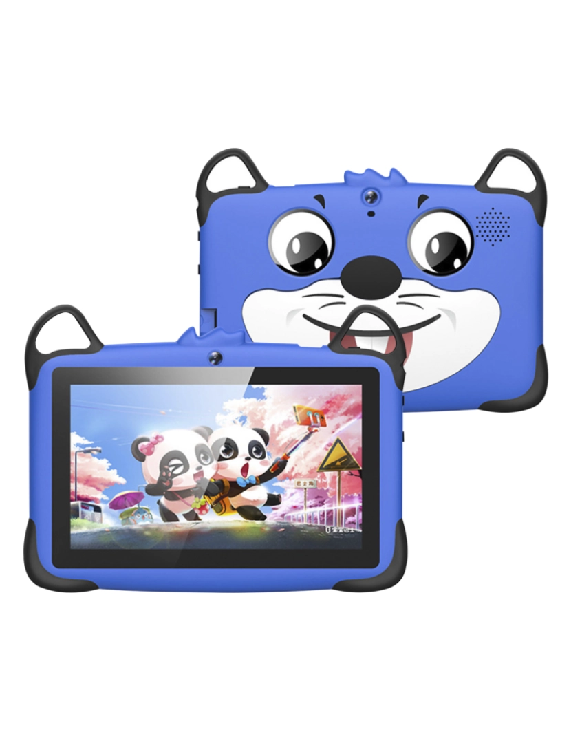 DAM - DAM Tablet infantil K717 WiFi. Sistema operacional Android 7. Tela de 7'' 1024x600px. MTK Dual Core 1 GB de RAM + 8 GB. Câmera dupla. 19,9x1,3x13,2 cm. Cor azul