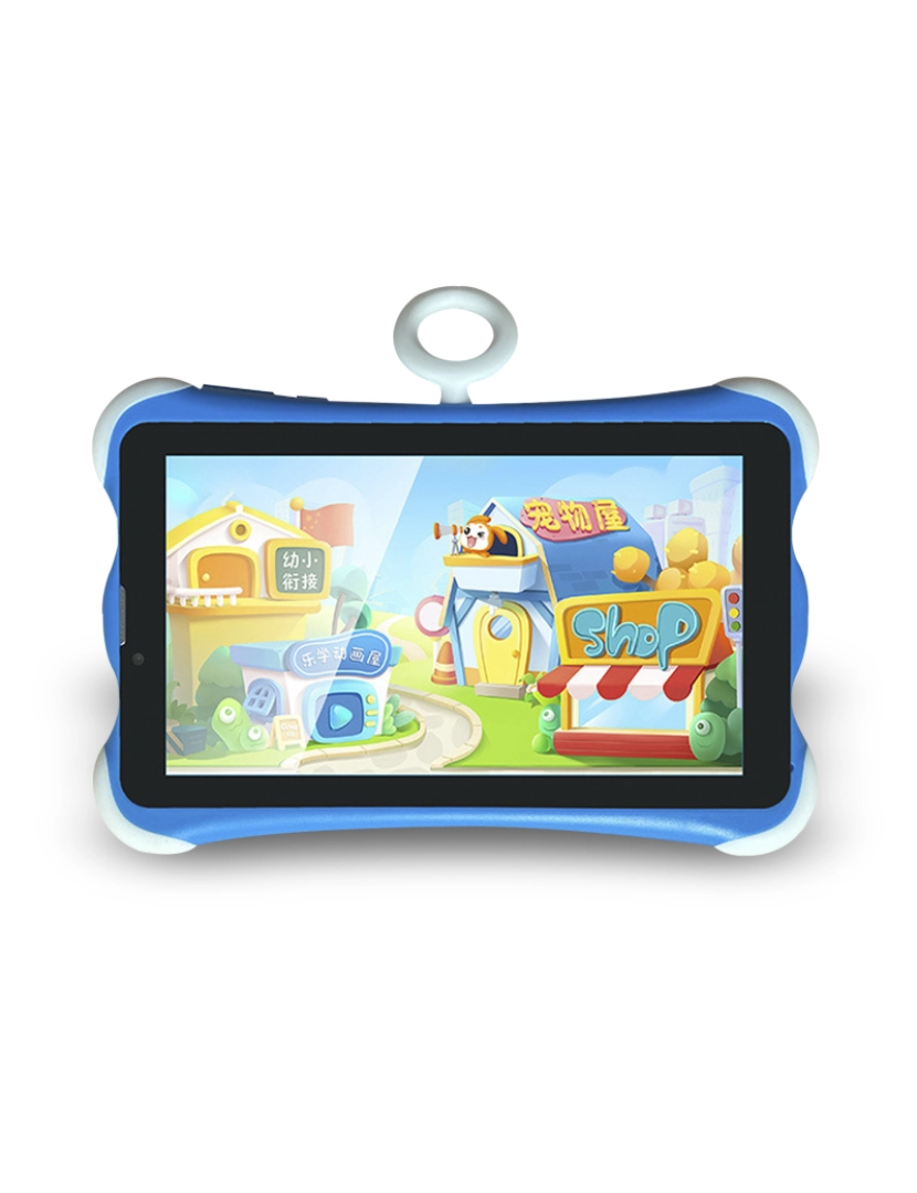 DAM - DAM Tablet infantil K712 3G WiFi. Sistema operacional Android 10. Tela 7'''' 1024x600px. MTK 8321 2 GB de RAM + 16 GB. Câmera dupla. 20x2x18,5cm. Cor azul