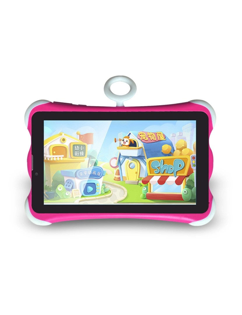 DAM - DAM Tablet infantil K712 3G WiFi. Sistema operacional Android 10. Tela 7'''' 1024x600px. MTK 8321 2 GB de RAM + 16 GB. Câmera dupla. 20x2x18,5cm. Cor rosa