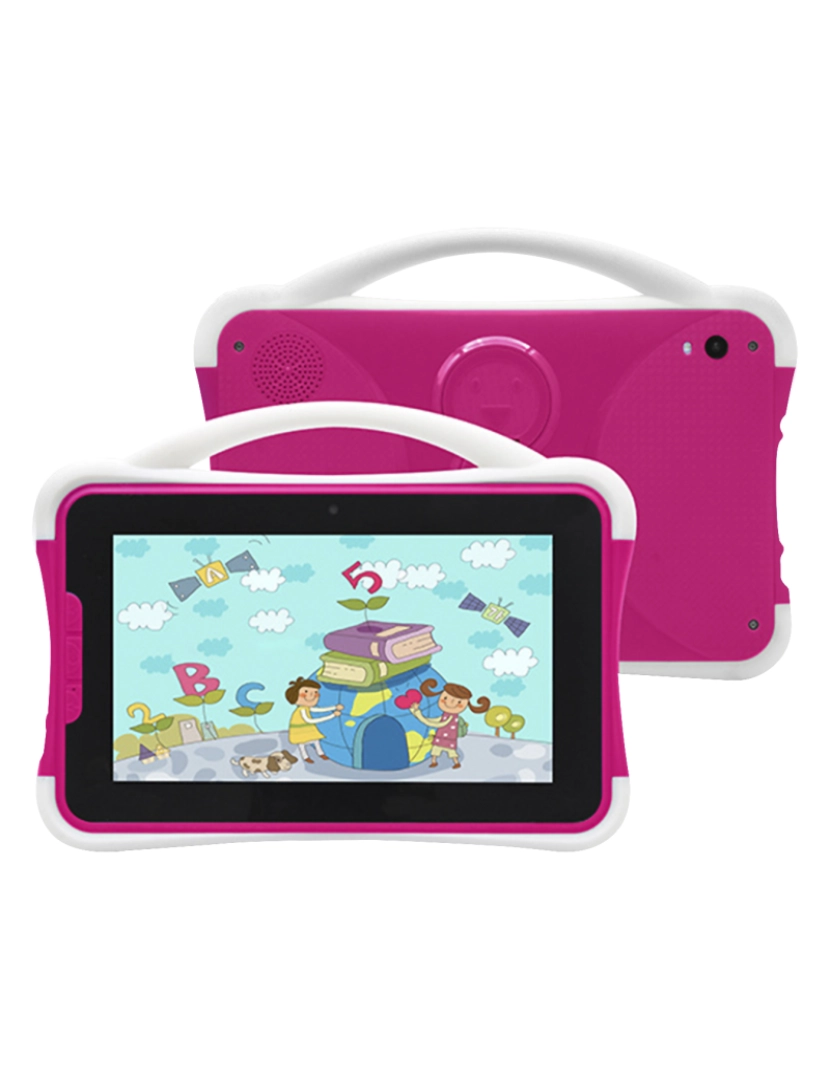DAM - DAM Tablet infantil K701 3G WiFi. Sistema operacional Android 5.1. Tela 7'''' 1024x600px. MTK 6582 Quad Core 1 GB de RAM + 16 GB. Câmera dupla. 20x2x18,5cm. Cor rosa