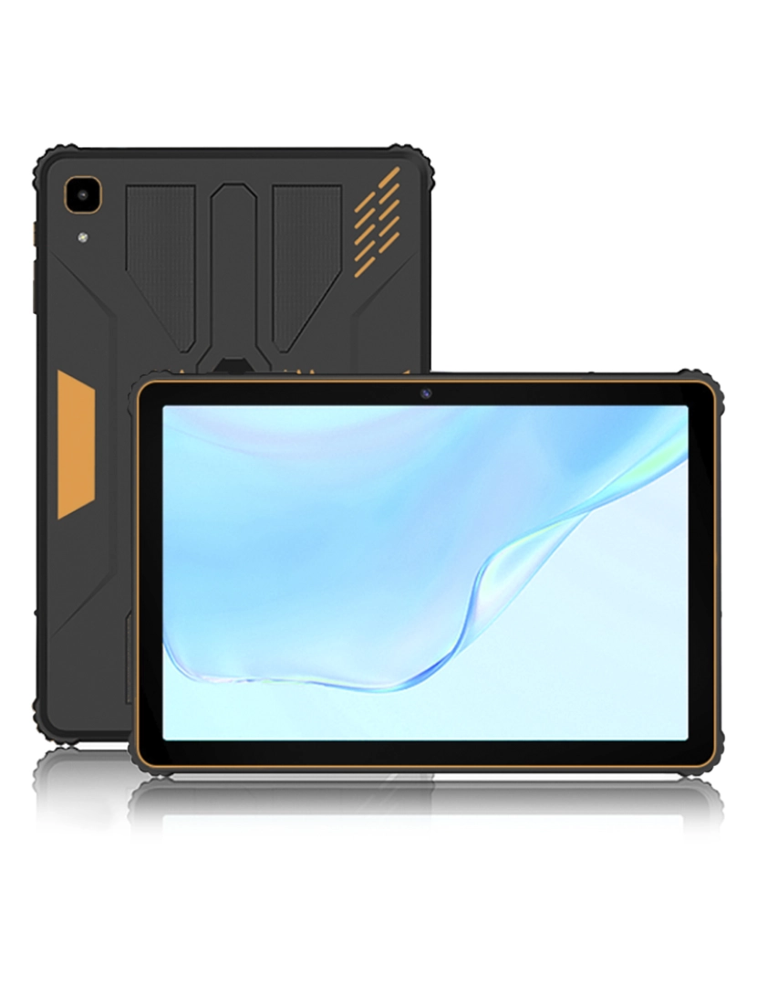 imagem de DAM Tablet WT101 4G + WiFi robusto. Sistema operacional Android 12. Tela de resolução 2K de 10,1''''. Octa Core 2.0GHz. 6 GB de RAM + 128 GB. IP68 (teste triplo à prova d'água/choque e poeira). 24,1x1,56x17,01 cm. Cor preta1