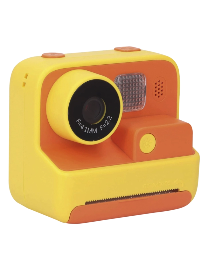 DAM - DAM Câmera digital K27 com fotos de 40mpx e vídeo FHD para crianças. Impressão instantânea de suas fotos favoritas. Com flash. 9x5,5x8 cm. Cor amarela