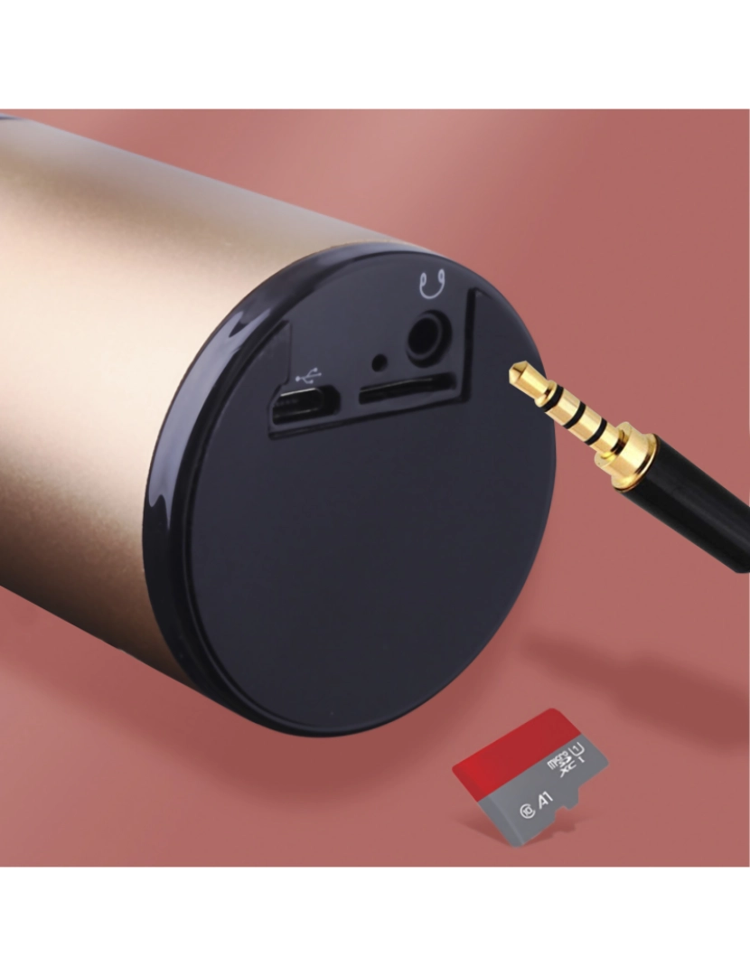 imagem de DAM Microfone de karaokê com alto-falante embutido, Bluetooth 5.0. Bateria de 2000mAh. Tipo condensador. 24x5x5 cm. cor vermelha6