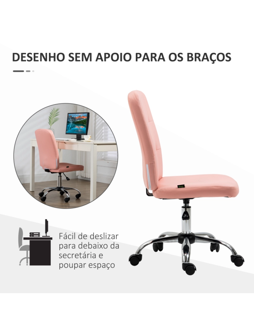 imagem de PVC, Espuma, Aço e Placa Multicamadas 45x59x90-100cm cor rosa 921-655V00PK5