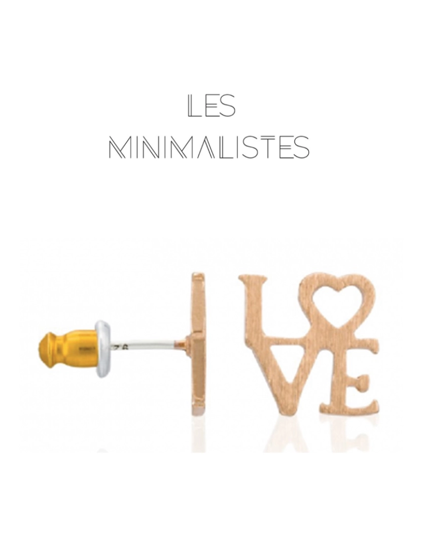 imagem de Les Minimalistes Brincos Love Rose Gold1