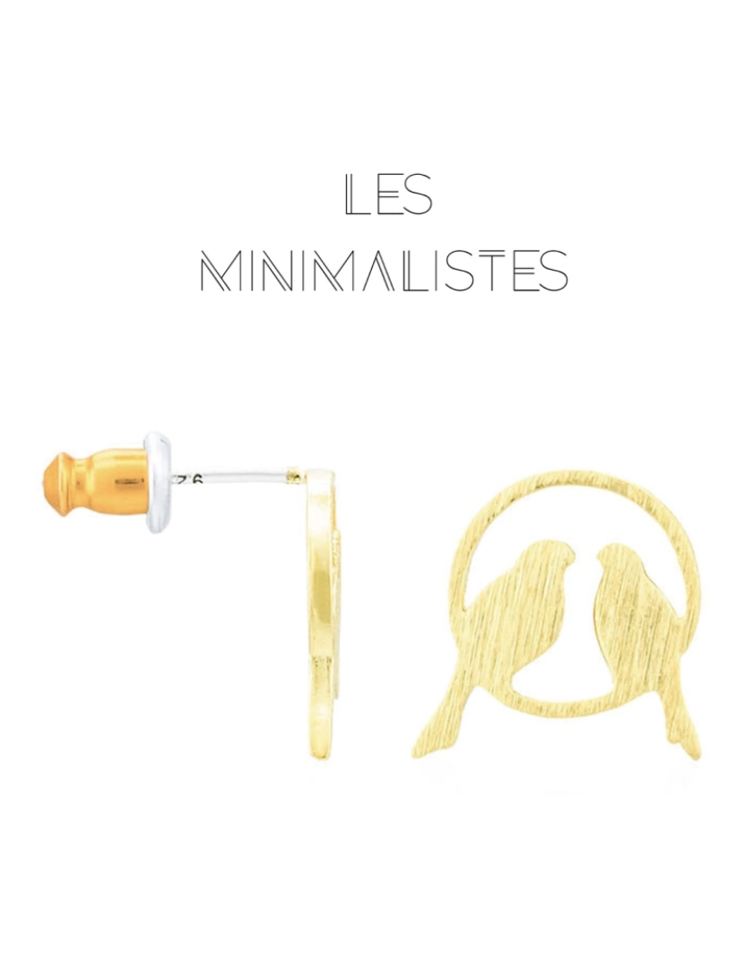 Les Minimalistes - Les Minimalistes Brincos Jade Gold