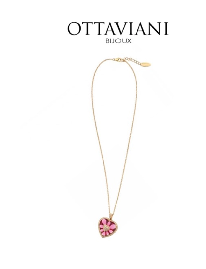 imagem de Ottaviani Colar Gold Heart Pink1