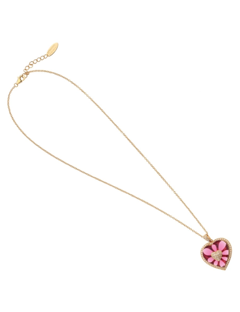 imagem de Ottaviani Colar Gold Heart Pink2