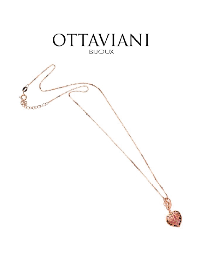 Ottaviani - Ottaviani Colar Rose's Heart  Rose Gold