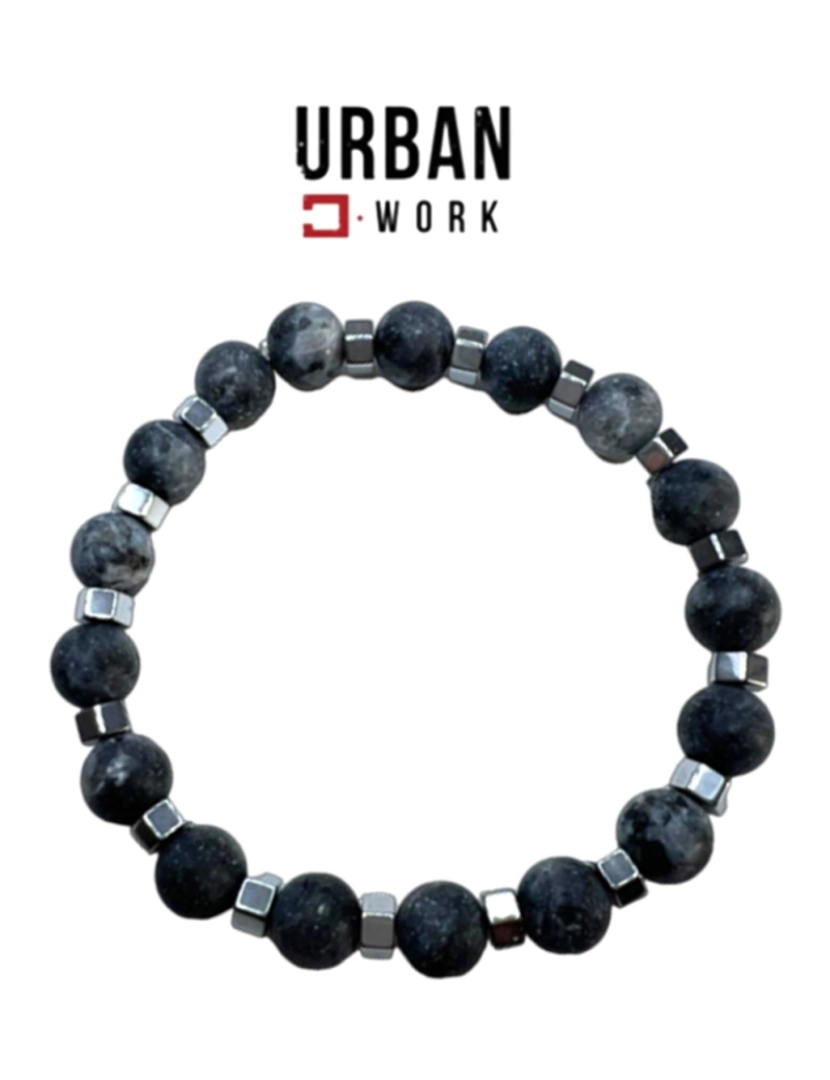 Urban Work  - Urban Work Mahaia Pulseira Cinzenta com Pedras  Homem Pele HT