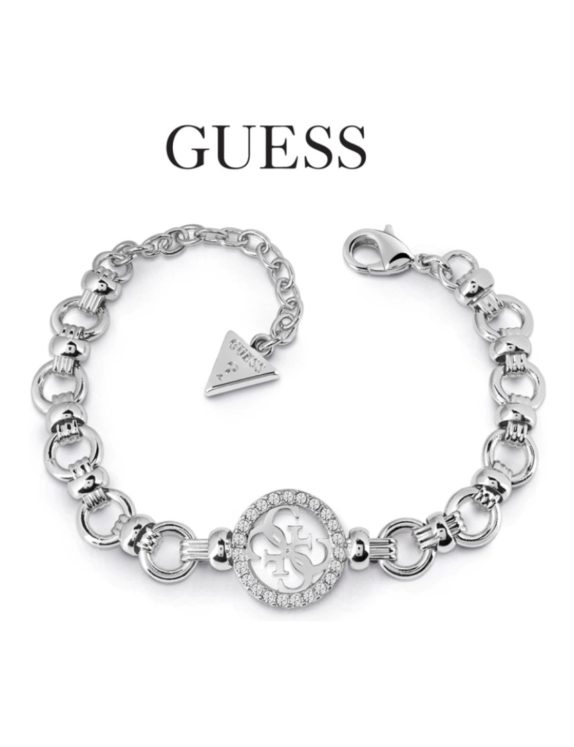 imagem de Guess Pulseira UBBL  Com Cristais Swarovski  Prateado1