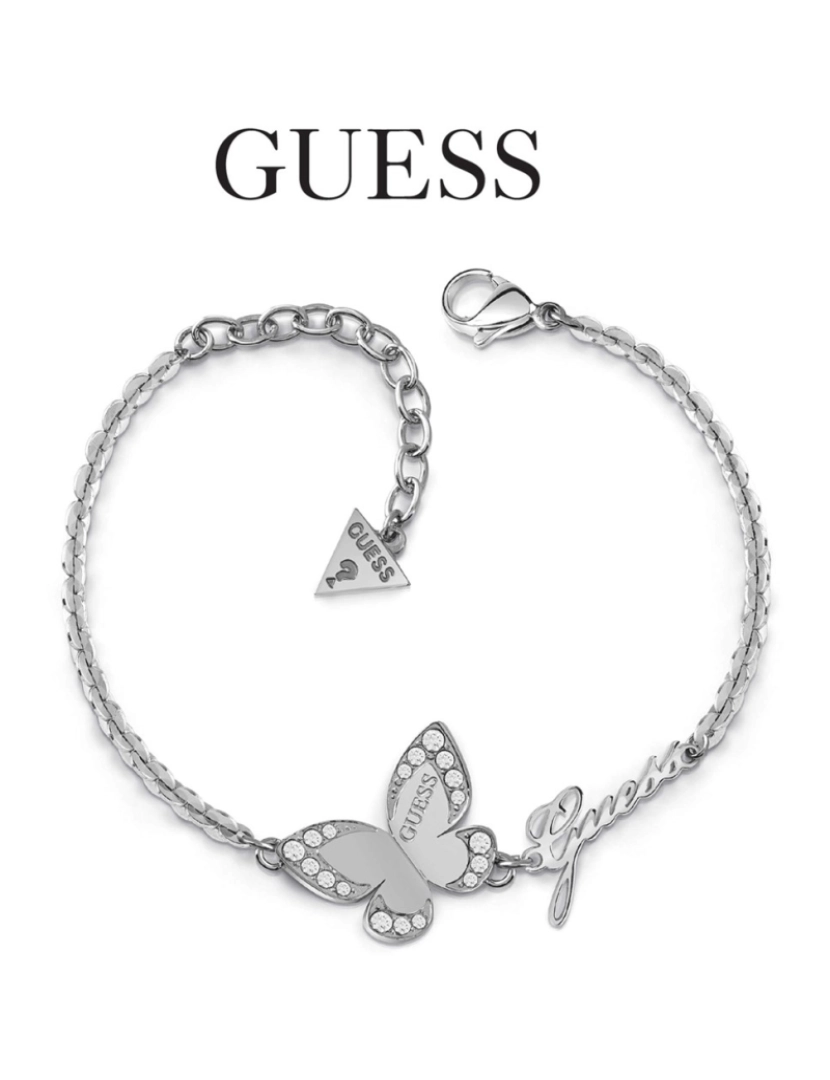 imagem de Guess Pulseira UBBL  Com Cristais Swarovski  Prateado1