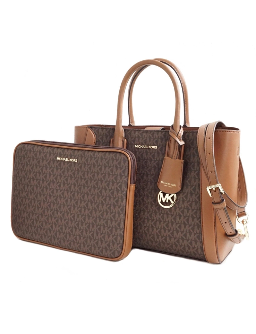 imagem de Michael Kors Conjunto 2 Em 1 Mala de Ombro + Bolsa Ipad 35S2G6KS6B4