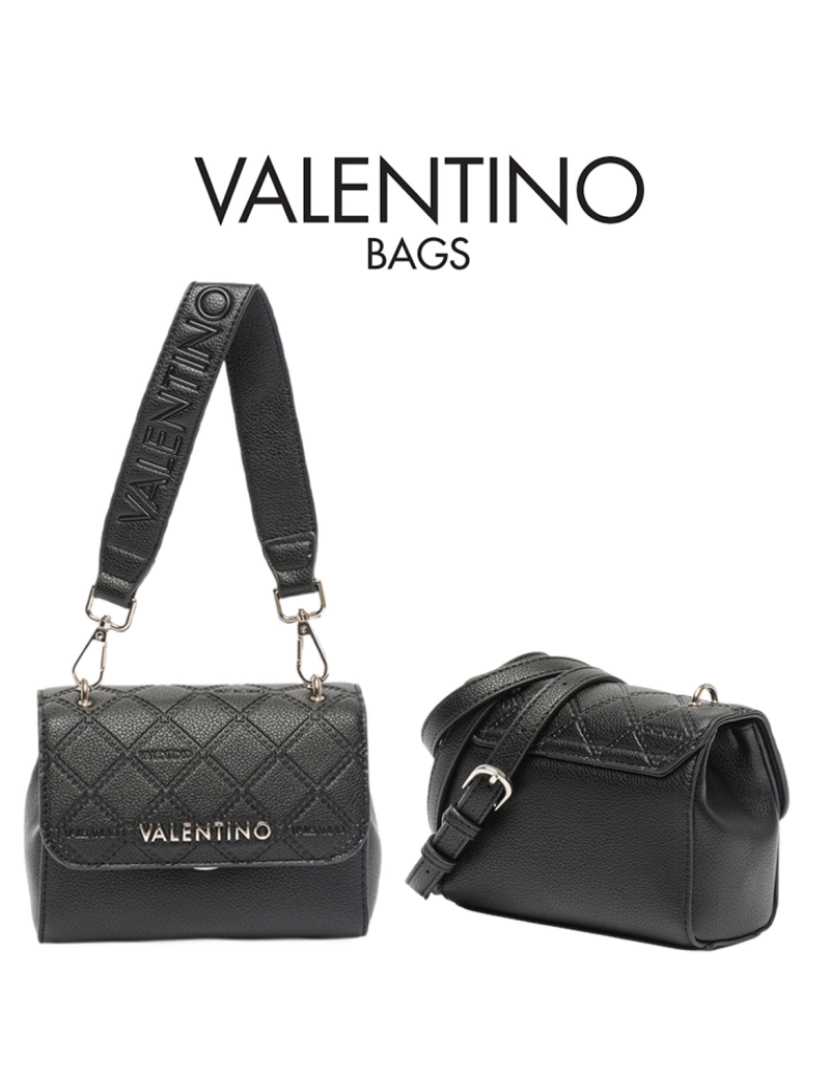 imagem de Valentino Bags Mala Preta com 2 Alças Diferentes STF VBS5ZR031