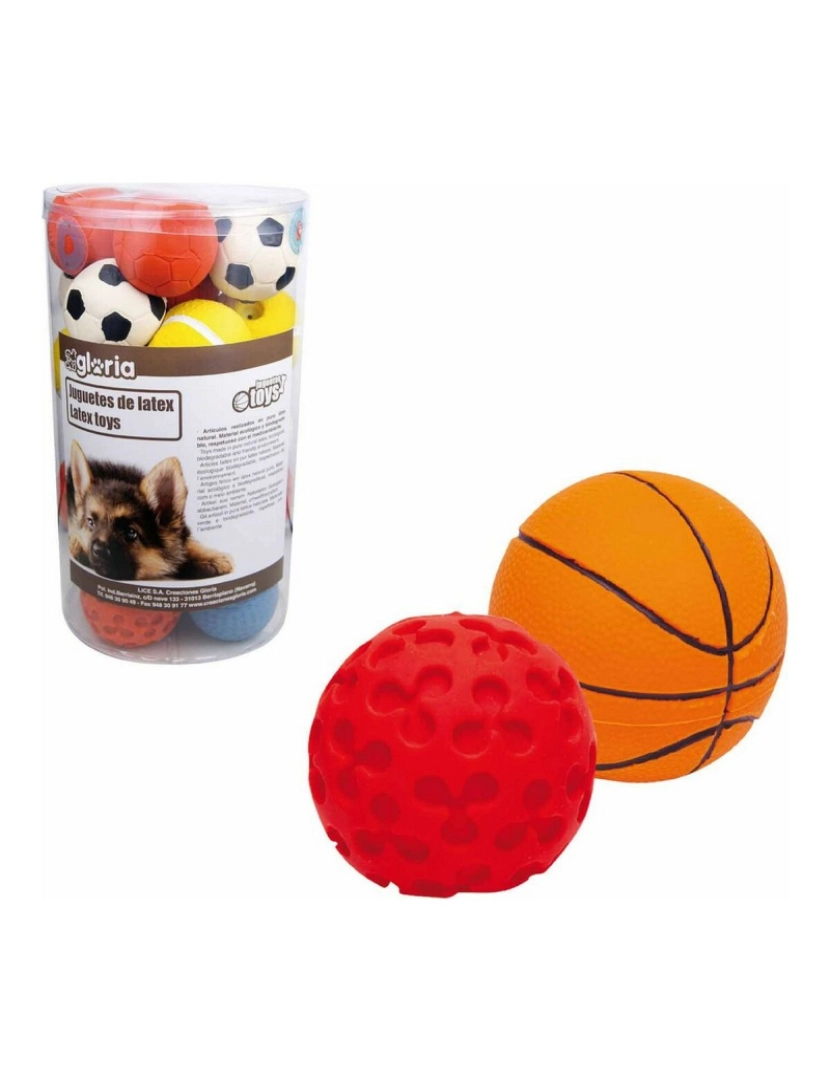 imagem de Brinquedo para cães Gloria Desportos Bola Látex (18 pcs)2