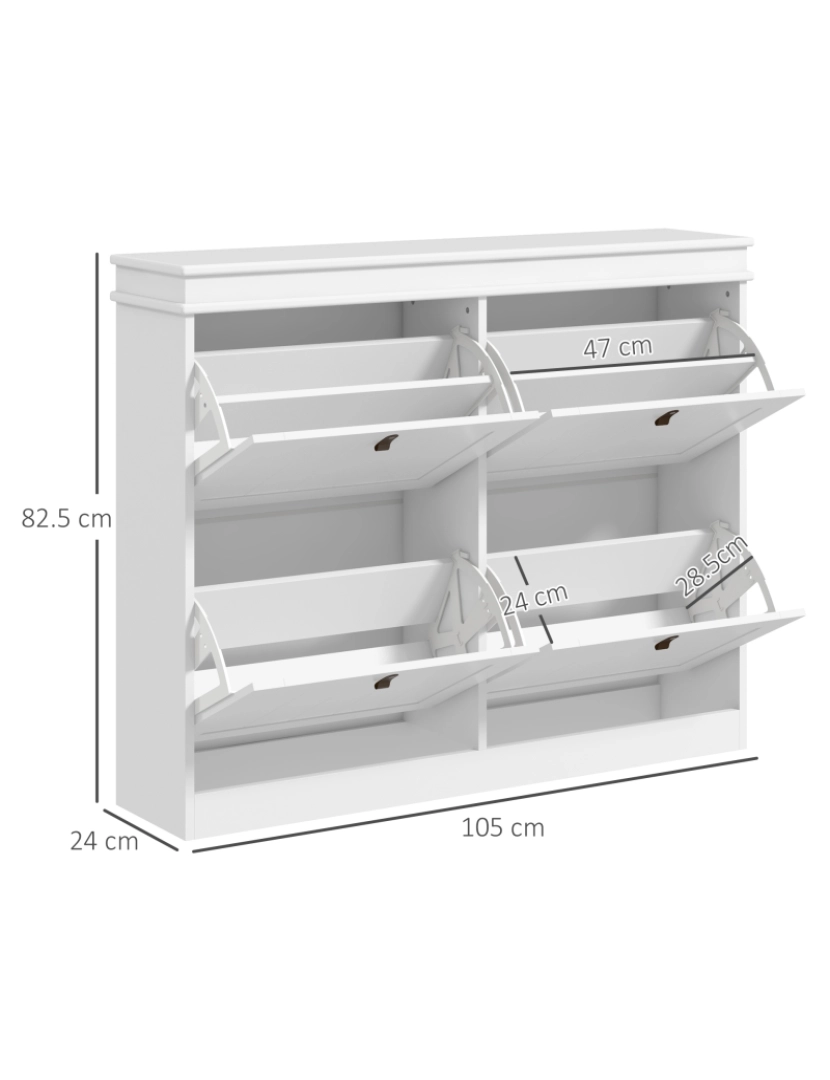 imagem de Sapateira 150x24x82,5cm cor branco 837-423V80WT3