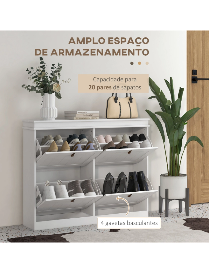 imagem de Sapateira 150x24x82,5cm cor branco 837-423V80WT4