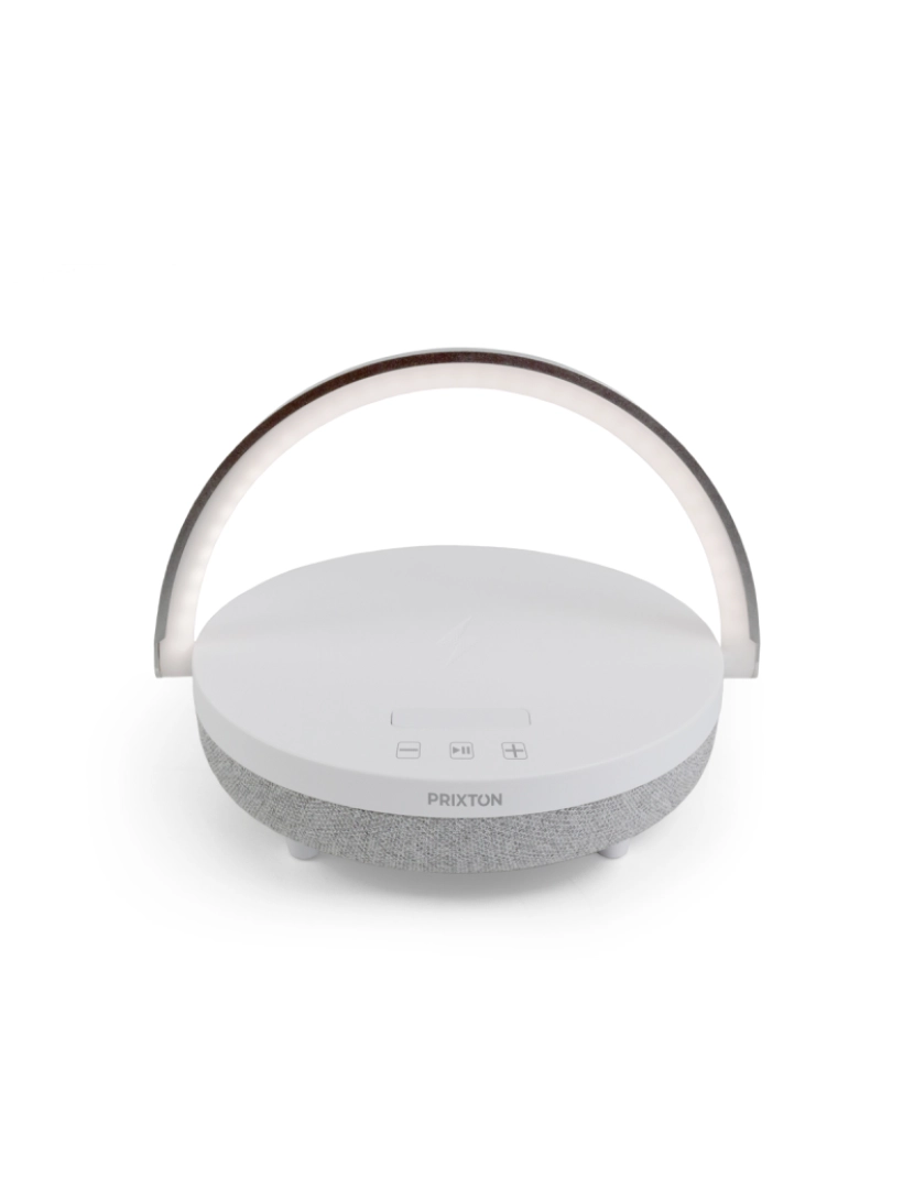 Prixton - Coluna Bluetooth PRIXTON Speaker Ligth (Base Carga - Lâmpada LED - Branco)