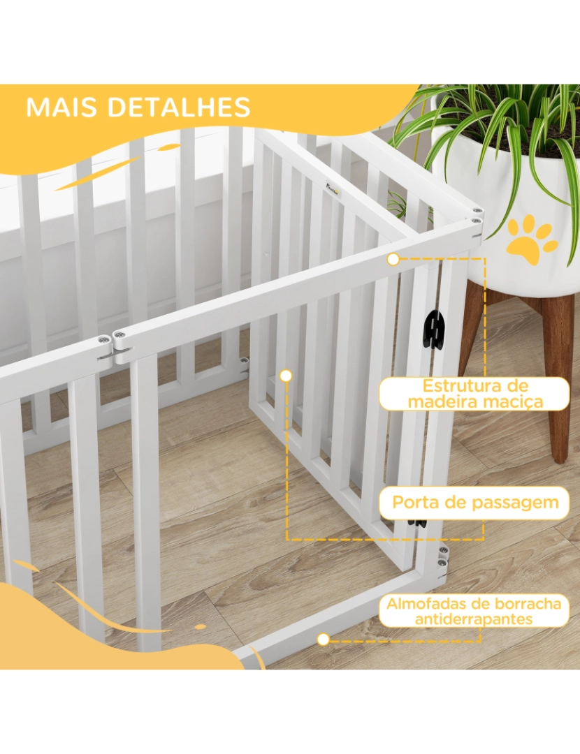 imagem de Parque para Cães 120x107x70cm cor branco D06-196V00WT7