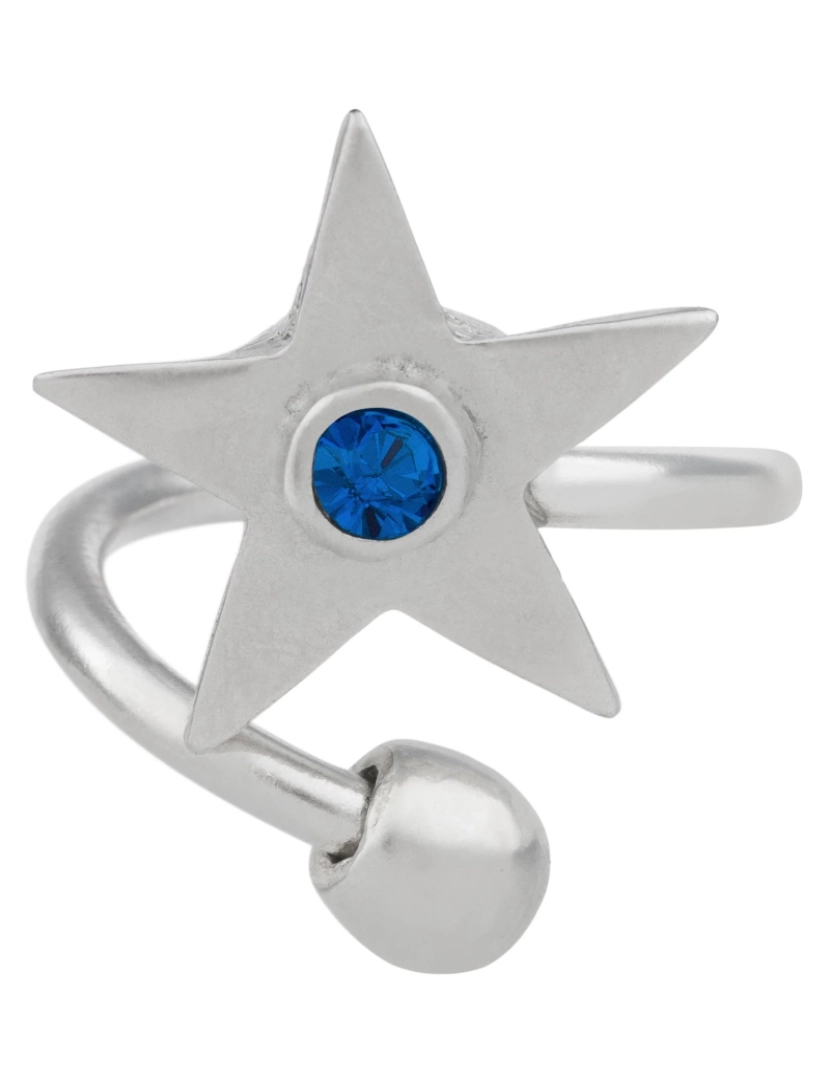 imagem de Anel Estrela Cristal Swarovski Azul Prata 9254