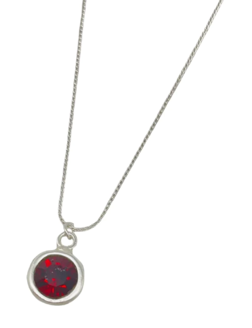 imagem de Colar Pingente Cristal Sw Vermelho3