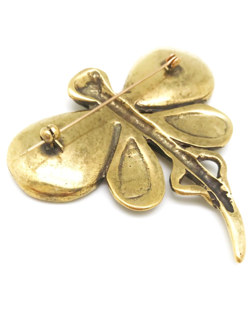 imagem de Broche Libélula Dourado Zamak Banhado 7 5Cm4