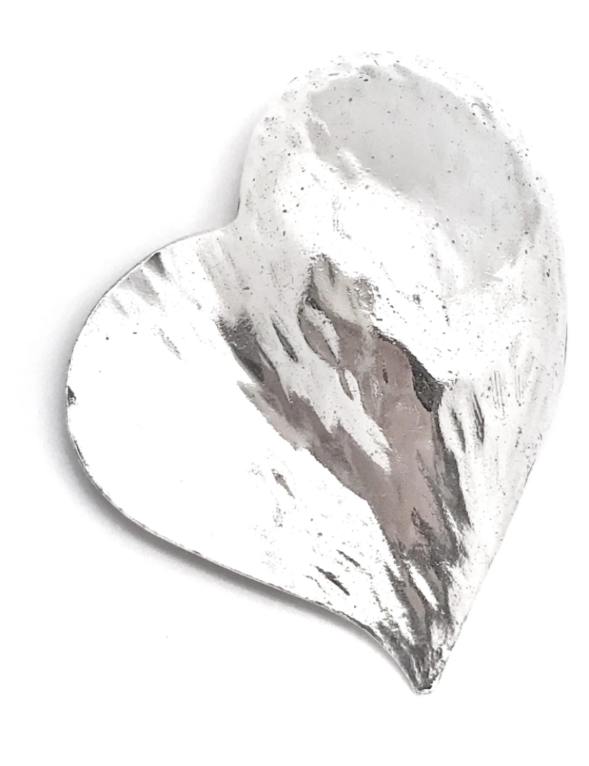 imagem de Broche Coração Prata Banhado A Zamak 7 5X6 5Cm4