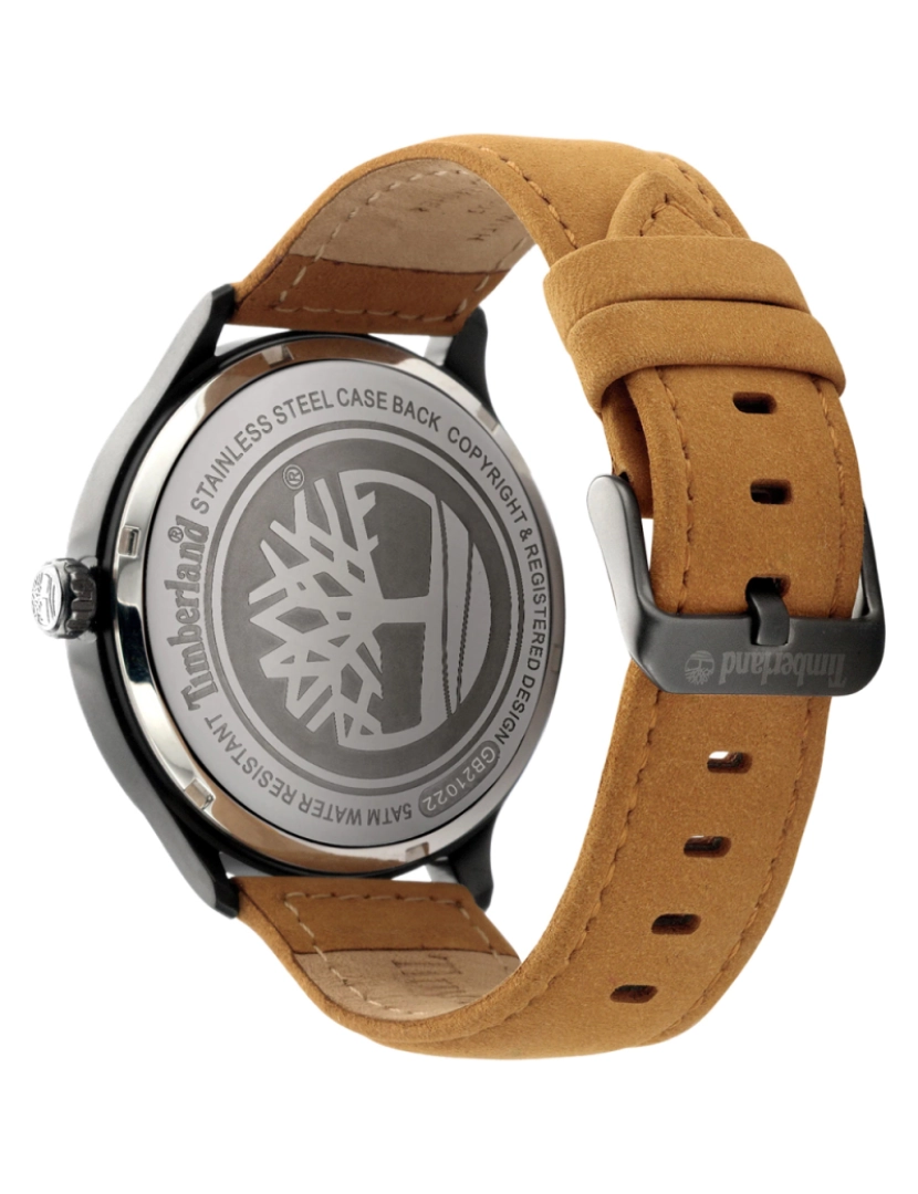 imagem de Relógio Homem Southford Mostrador Preto Bracelete Pele Castanha4