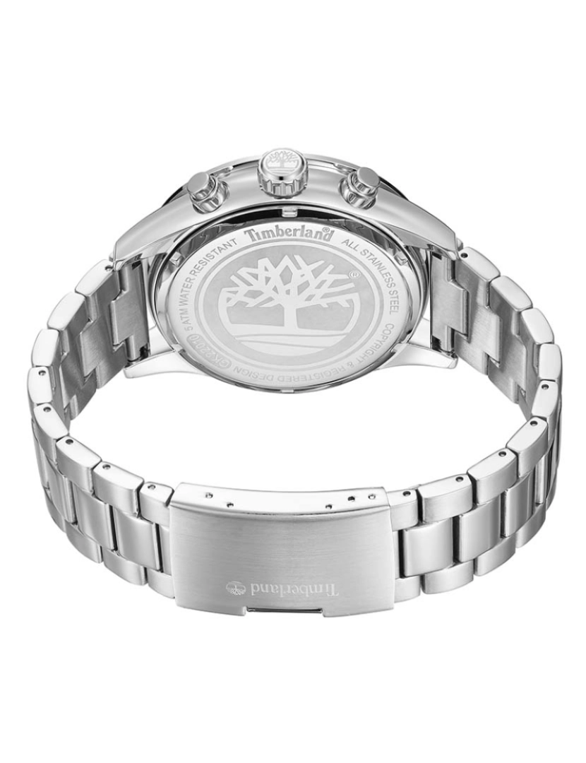 imagem de Relógio Homem Hooksett Multifunções Mostrador Preto Bracelete Aço2
