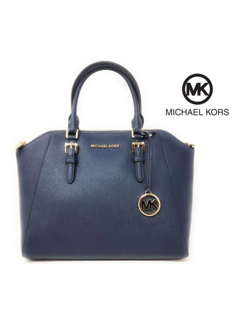 imagem de Michael Kors Ciara Navy Logo Dourado1