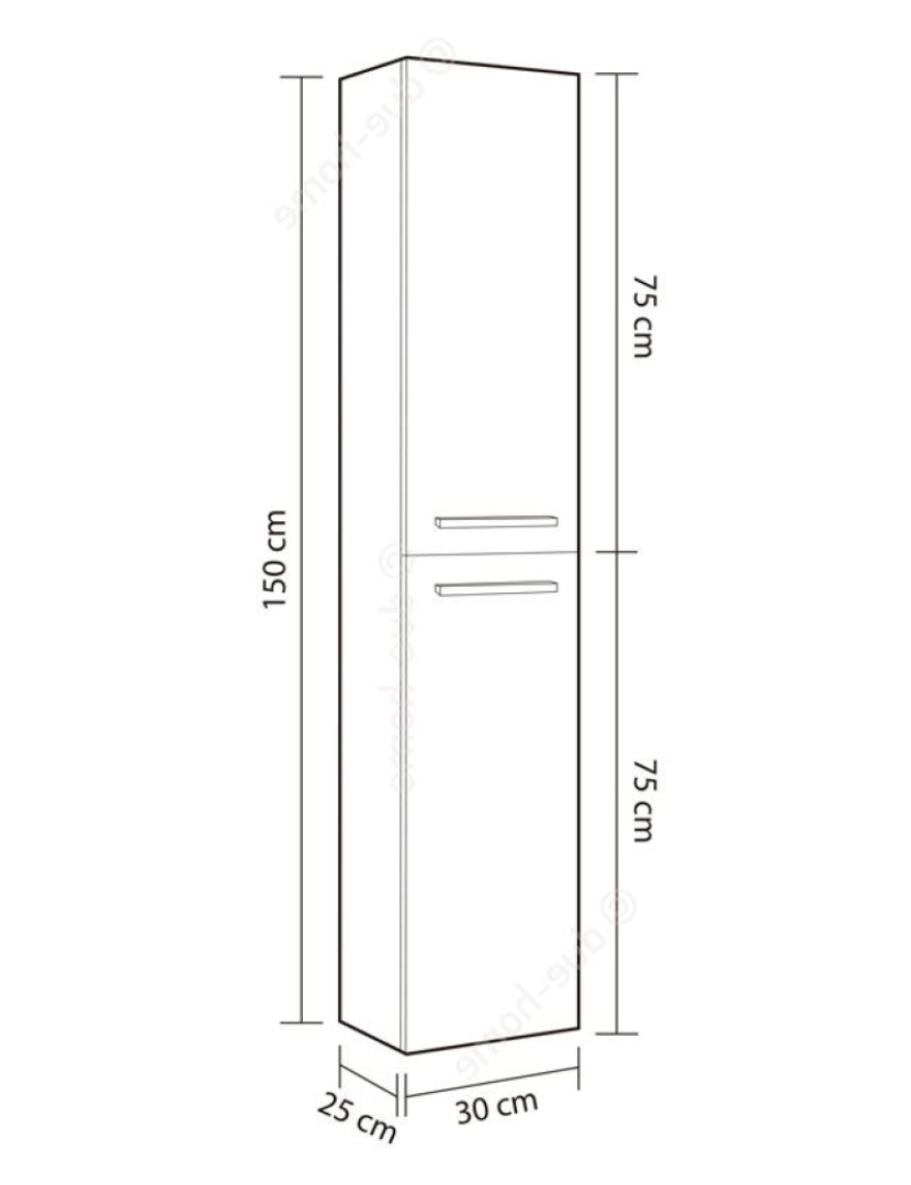 imagem de Casa de banho coluna cimento Athena 2 portas4