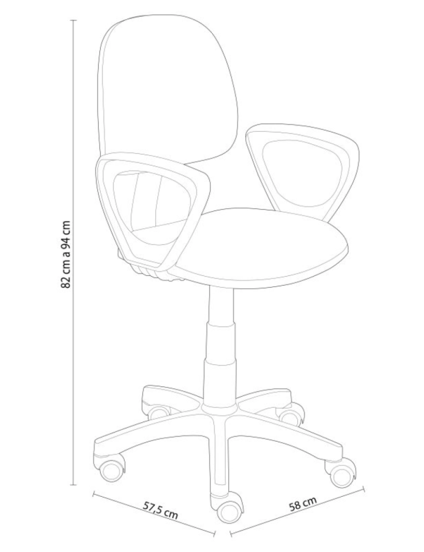 imagem de Cadeira de secretária Sena 3D3