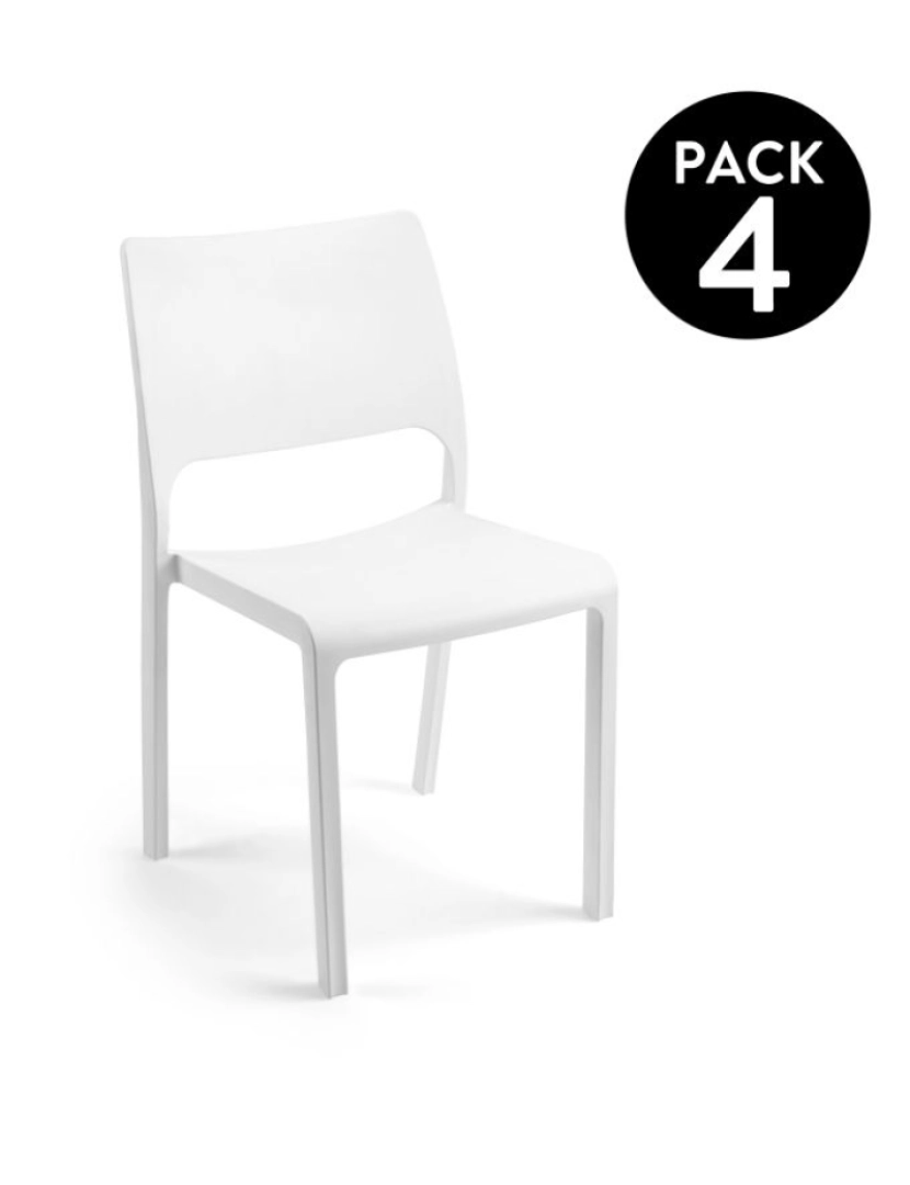 Duehome - Conjunto de 4 cadeiras de exterior Shine