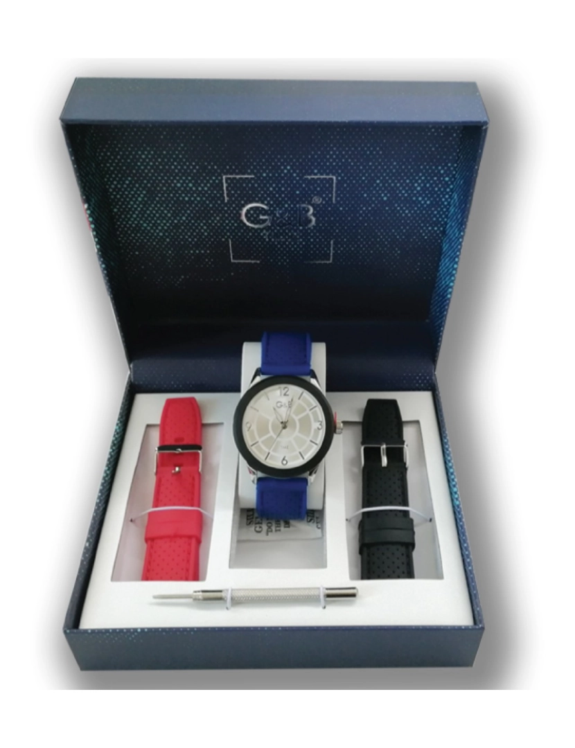 G&B Time - G&B Time Conjunto Relógio com 2 Braceletes RGB438342