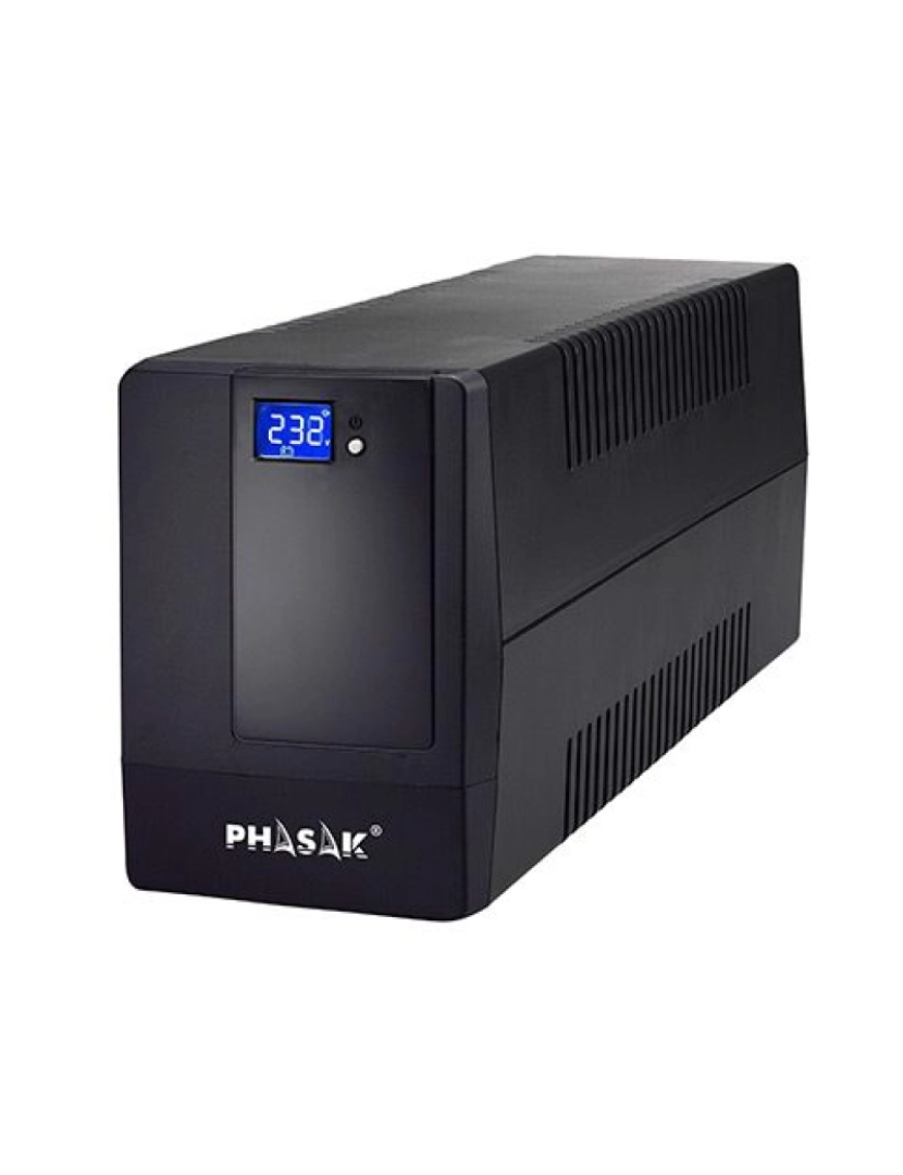 imagem de SAI/UPS 1000VA PHASAK DISPLAY LCD AVR 2XSCHUKO PH 94101